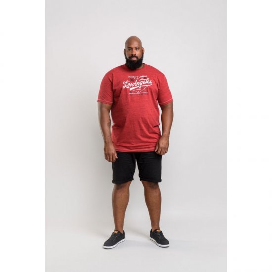 D555 Shelton T-shirt Red - Magliette - Magliette Uomo Taglie Forti
