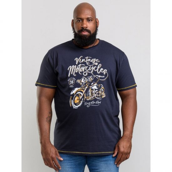 D555 Slater T-shirt Navy - Magliette - Magliette Uomo Taglie Forti
