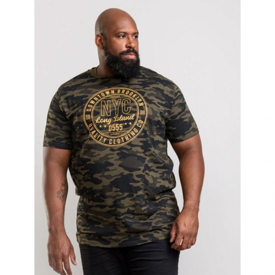 D555 Thompson T-shirt Jungle Camo - Magliette - Magliette Uomo Taglie Forti