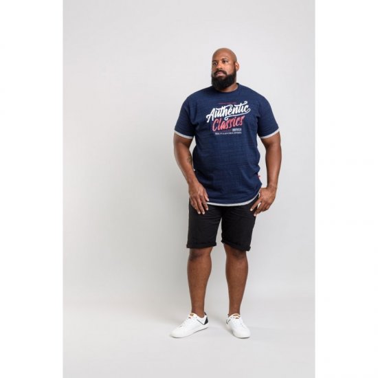 D555 Finn T-shirt Navy - Magliette - Magliette Uomo Taglie Forti