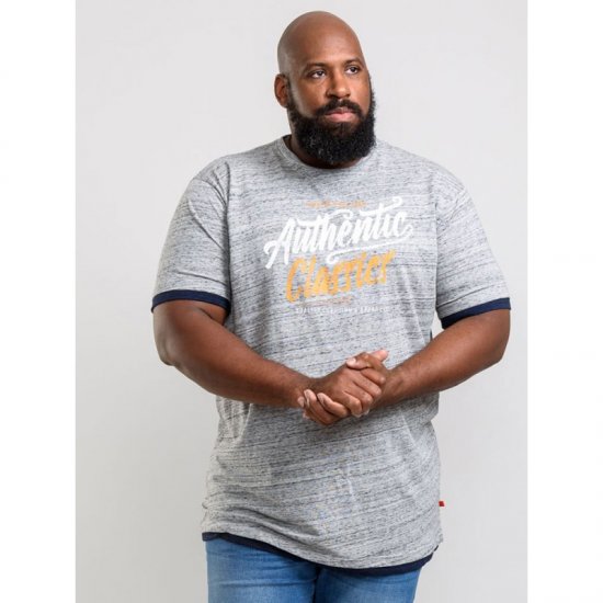 D555 Finn T-shirt Grey - Magliette - Magliette Uomo Taglie Forti