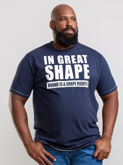 D555 Ronald T-shirt Navy - Magliette - Magliette Uomo Taglie Forti