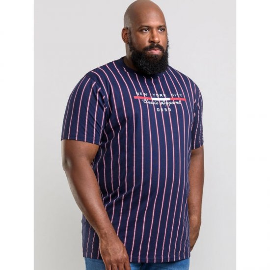 D555 Davis T-shirt Navy - Magliette - Magliette Uomo Taglie Forti