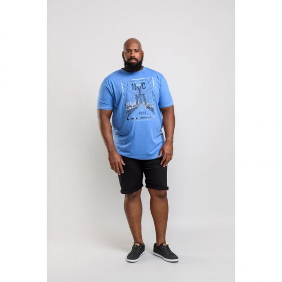 D555 Monty T-shirt Blue - Magliette - Magliette Uomo Taglie Forti