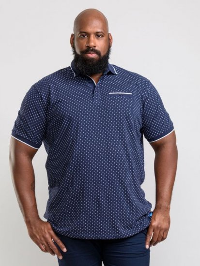 D555 Rogers Printed Polo Navy - Polo - Polo Uomo Taglie Forti