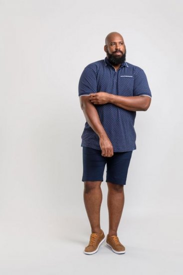 D555 Rogers Printed Polo Navy - Polo - Polo Uomo Taglie Forti