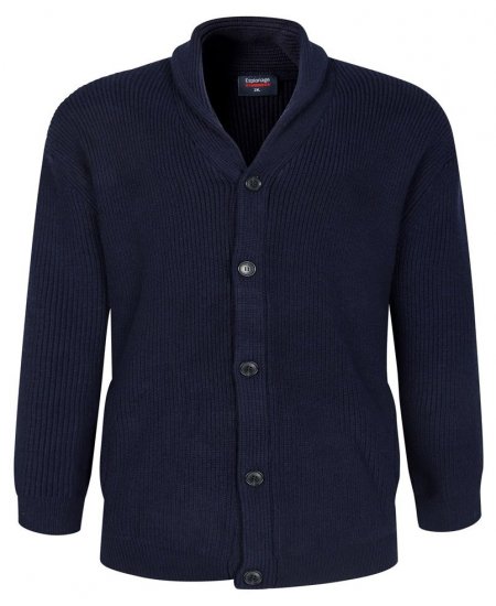 Espionage KW080 Cardigan con collo a scialle blu navy - Felpe & felpe con cappuccio - Felpe & Felpe con Cappuccio Uomo Taglie Forti