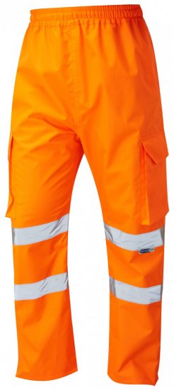 Leo Appledore Cargo Rain pants Hi-Vis Orange - Abbigliamento da lavoro - Abbigliamento da Lavoro Taglie Forti Uomo