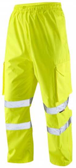 Leo Appledore Cargo Rain pants Hi-Vis Yellow - Abbigliamento da lavoro - Abbigliamento da Lavoro Taglie Forti Uomo
