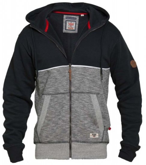 D555 Lamarsh Hoodie Navy - Felpe & felpe con cappuccio - Felpe & Felpe con Cappuccio Uomo Taglie Forti