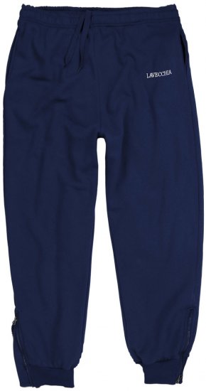 Lavecchia 2018 Sweatpants with Zippered Cuff Navy - Pantaloni & pantaloncini tuta - Pantaloni Tuta Uomo Taglie Forti