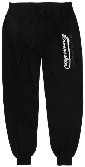 Lavecchia 2020 Sweatpants with Cuff Black - Pantaloni & pantaloncini tuta - Pantaloni Tuta Uomo Taglie Forti