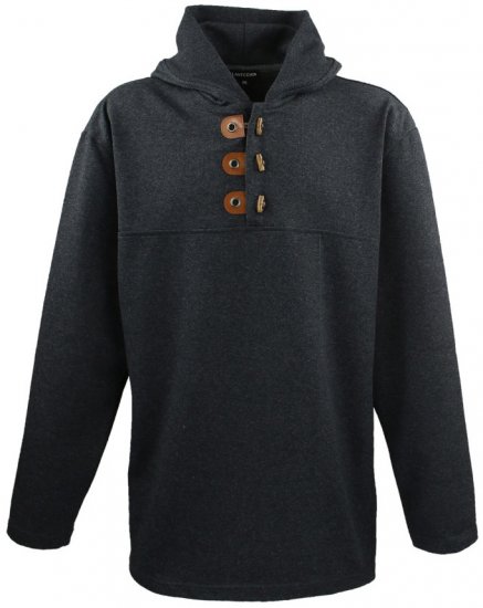 Lavecchia 605 Pullover Hoodie Charcoal - Felpe & felpe con cappuccio - Felpe & Felpe con Cappuccio Uomo Taglie Forti