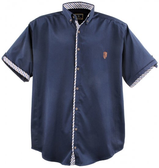 Lavecchia 9003A Short sleeve Shirt Navy - Camicie - Camicie Taglie Forti Uomo