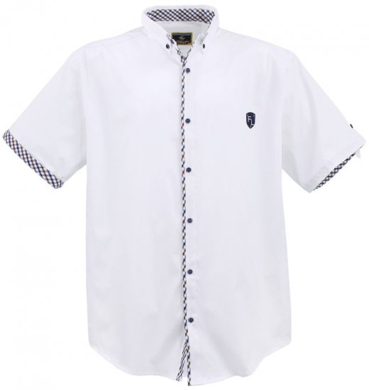 Lavecchia 9003A Short sleeve Shirt White - Camicie - Camicie Taglie Forti Uomo
