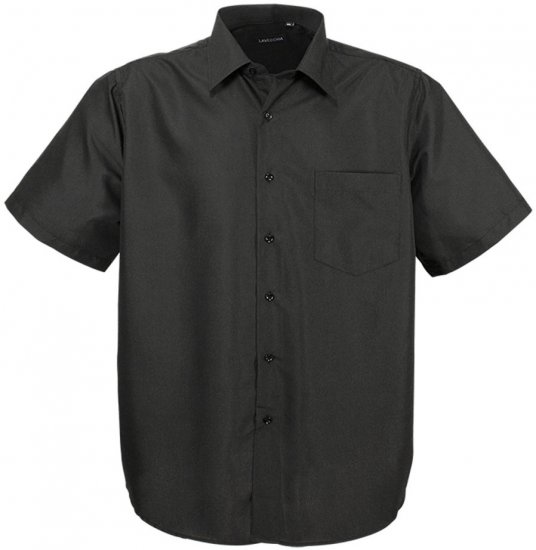 Lavecchia Classic Short Sleeve Shirt Black - Camicie - Camicie Taglie Forti Uomo