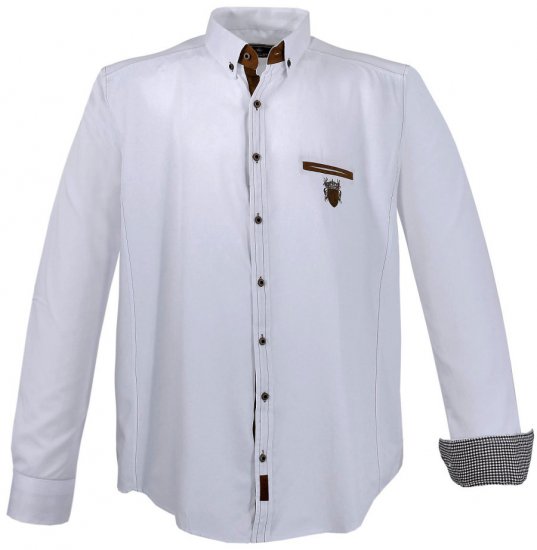 Lavecchia 1980 Long sleeve Shirt Snow White - Camicie - Camicie Taglie Forti Uomo
