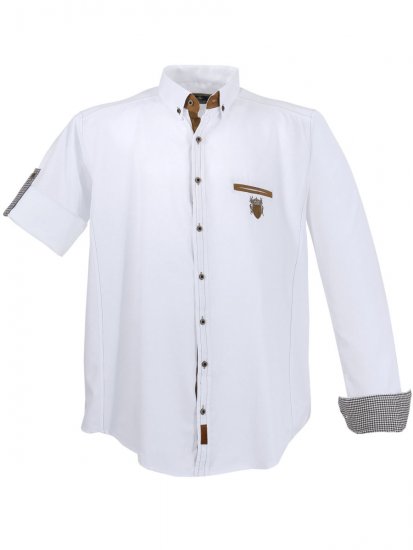 Lavecchia 1980 Long sleeve Shirt Snow White - Camicie - Camicie Taglie Forti Uomo