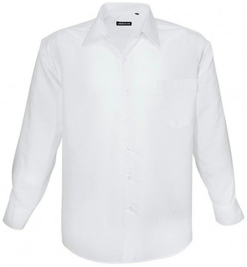 Lavecchia Classic Long Sleeve Shirt White - Camicie - Camicie Taglie Forti Uomo