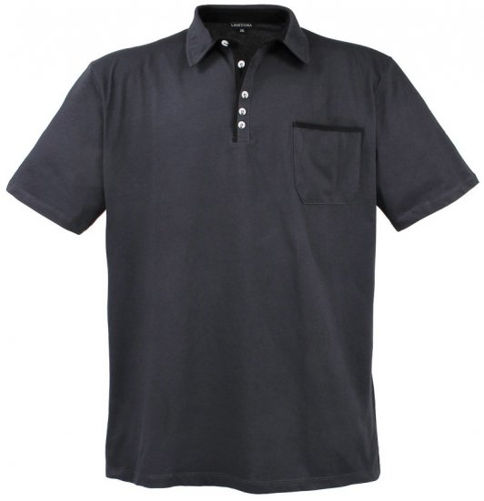 Lavecchia 1701 Jersey Poloshirt Charcoal - Polo - Polo Uomo Taglie Forti