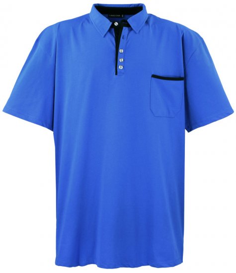 Lavecchia 1701 Jersey Poloshirt Royal Blue - Polo - Polo Uomo Taglie Forti