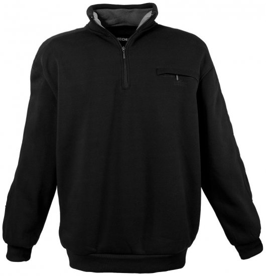 Lavecchia 2100 Half-zip Sweatshirt Black - Felpe & felpe con cappuccio - Felpe & Felpe con Cappuccio Uomo Taglie Forti