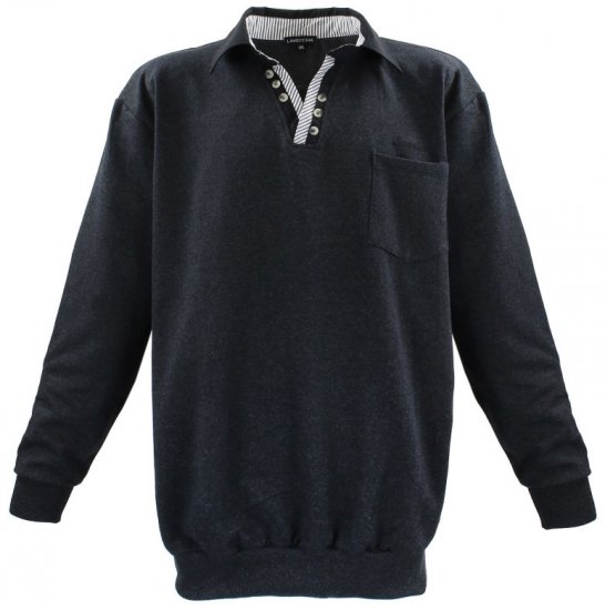 Lavecchia 602 Collar Sweatshirt Charcoal - Felpe & felpe con cappuccio - Felpe & Felpe con Cappuccio Uomo Taglie Forti