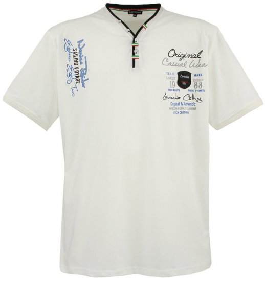 Lavecchia 2042 Printed T-shirt White - Magliette - Magliette Uomo Taglie Forti