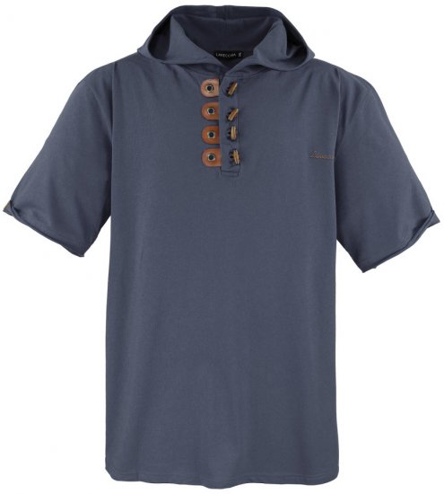 Lavecchia 609 T-shirt with Hoodie Dark Grey - Magliette - Magliette Uomo Taglie Forti