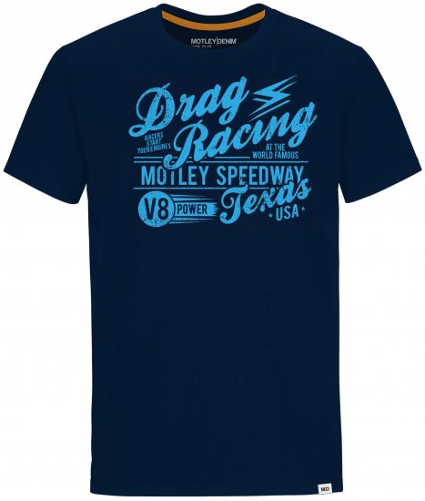 Motley Denim Lincoln T-shirt Navy - Magliette - Magliette Uomo Taglie Forti