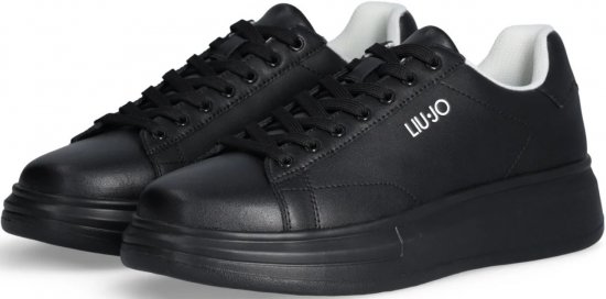 Liu Jo Big 01 Leather Sneakers Black/Black - Scarpe da uomo 40-52 - 