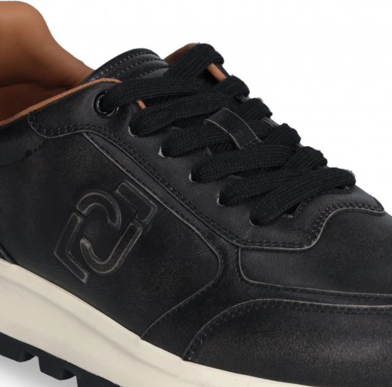Liu Jo Running 01 Leather Sneakers Black - Scarpe da uomo 40-52 - 