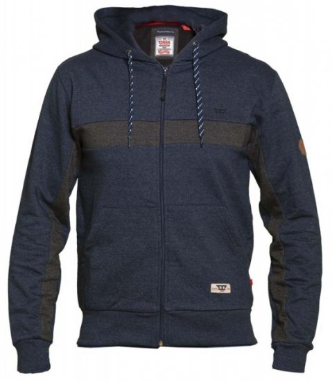 D555 Louisiana Hoodie Navy - Felpe & felpe con cappuccio - Felpe & Felpe con Cappuccio Uomo Taglie Forti