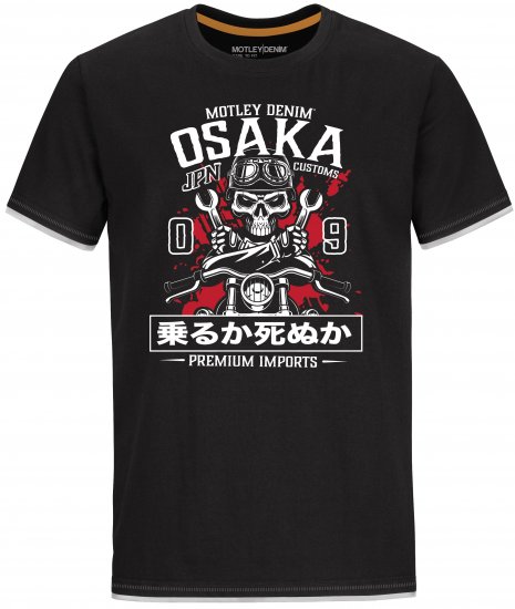 Motley Denim T-shirt Ludlow Black - Magliette - Magliette Uomo Taglie Forti