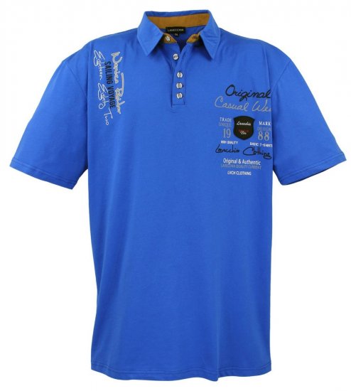 Lavecchia 610 T-shirt con colletto Blu royal - Polo - Polo Uomo Taglie Forti