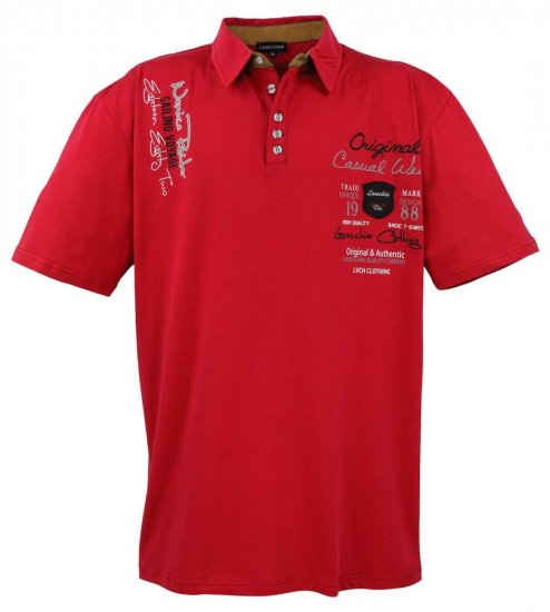 Lavecchia 610 T-shirt con colletto Rosso - Polo - Polo Uomo Taglie Forti