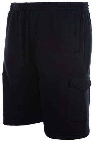 Espionage LW051 pantaloncini cargo in felpa neri - Pantaloni & pantaloncini tuta - Pantaloni Tuta Uomo Taglie Forti