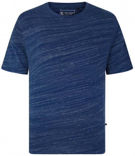 Kam Jeans 5738 Injected Marl Crew Neck T-Shirt Dark Blue - Magliette - Magliette Uomo Taglie Forti