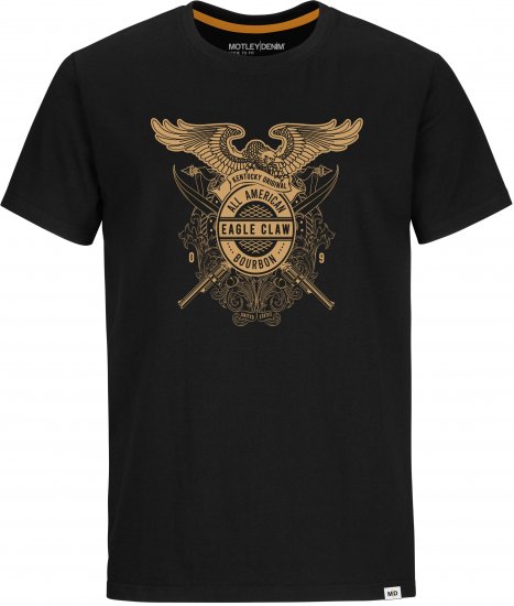 Motley Denim MANHATTAN T-shirt Black - Magliette - Magliette Uomo Taglie Forti