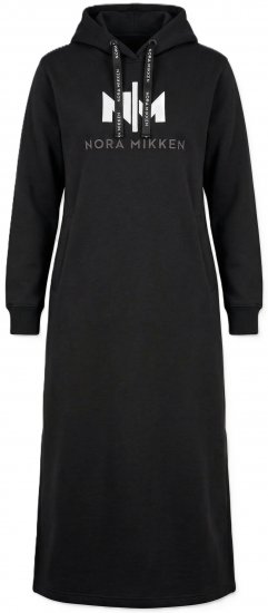 Nora Mikken MARI Maxi Hoodie Dress Black - Felpe & felpe con cappuccio - 
