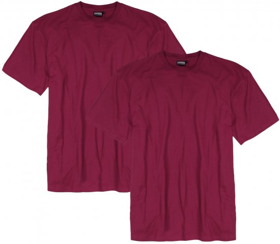 Adamo Marlon Comfort fit 2-pack T-shirt Blackberry - Magliette - Magliette Uomo Taglie Forti