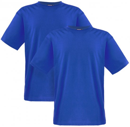 Adamo Marlon Comfort fit 2-pack T-shirt Royal Blue - Magliette - Magliette Uomo Taglie Forti