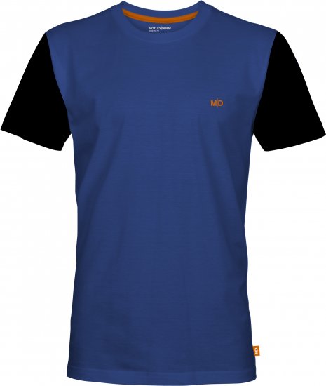 Motley Denim Granada Black Short Sleeved T-Shirt Royal Blue - Magliette - Magliette Uomo Taglie Forti