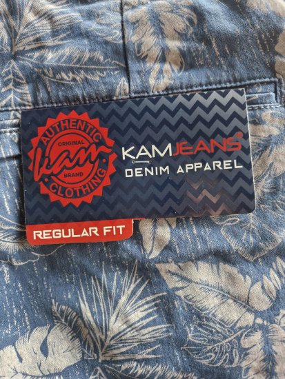 Kam Jeans 340 Dress Shorts Denim Blue - Shorts - Pantaloncini Uomo Taglie Forti