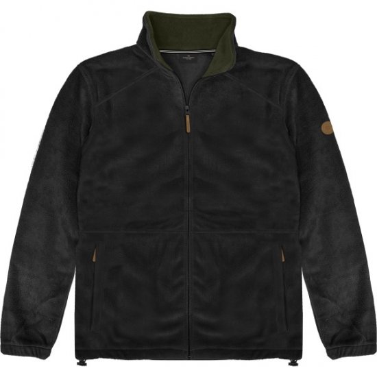 Double Outfitters MFT-7088 Fleece Full-Zip Jacket Black - Giubbotti - Giubbotti Uomo Taglie Forti