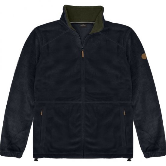 Double Outfitters MFT-7088 Fleece Full-Zip Jacket Navy - Giubbotti - Giubbotti Uomo Taglie Forti