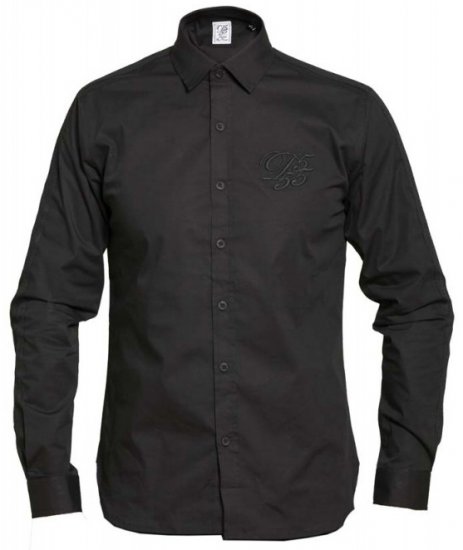 D555 Michael Couture Stretch Shirt Black - Camicie - Camicie Taglie Forti Uomo
