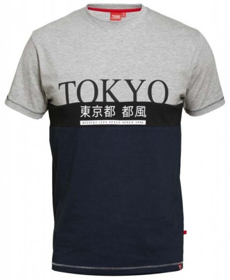 D555 Morris T-shirt Navy - Magliette - Magliette Uomo Taglie Forti