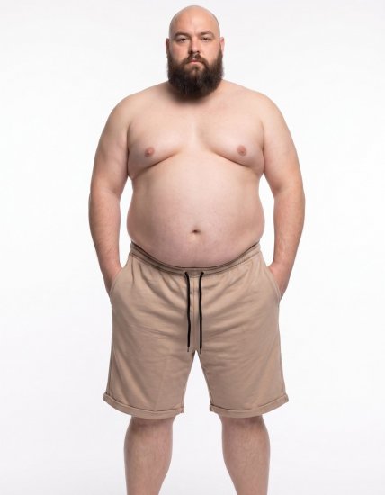 20 Nodi Bora Bermuda della tuta Beige - Pantaloni & pantaloncini tuta - Pantaloni Tuta Uomo Taglie Forti