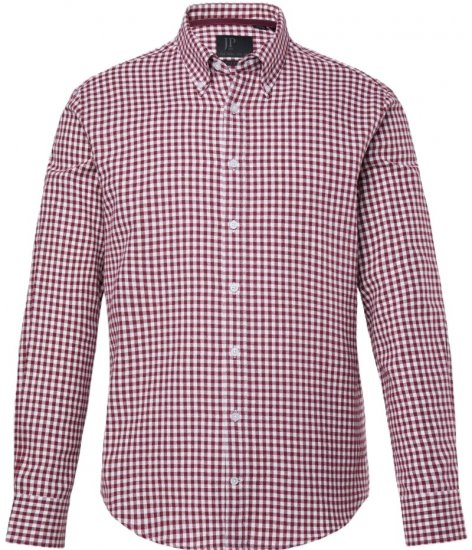 JP1880 Checked Flannel Shirt Long Sleeve Light Red Tall - ABBIGLIAMENTO UOMO MT-6XLT - Taglie Tall Uomo